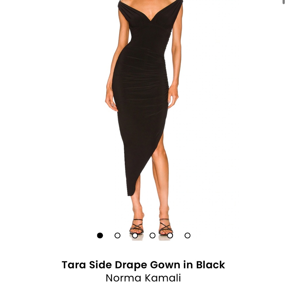 Norma Kamali Black Asymmetrical Dress